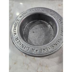Vintage Wilton Pewter Wine Bottle Coaster